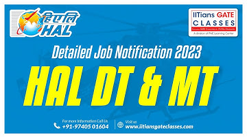 HAL Recruitment 2023 Design and Management Trainee Notification in Detailed | HAL DT & MT Jobs 2023
