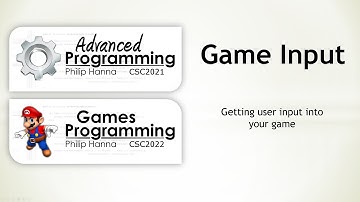 Week 5 - Android Games Programming (CSC2021) - Input