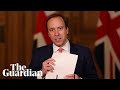Covid-19: Matt Hancock holds Downing Street briefing – watch live