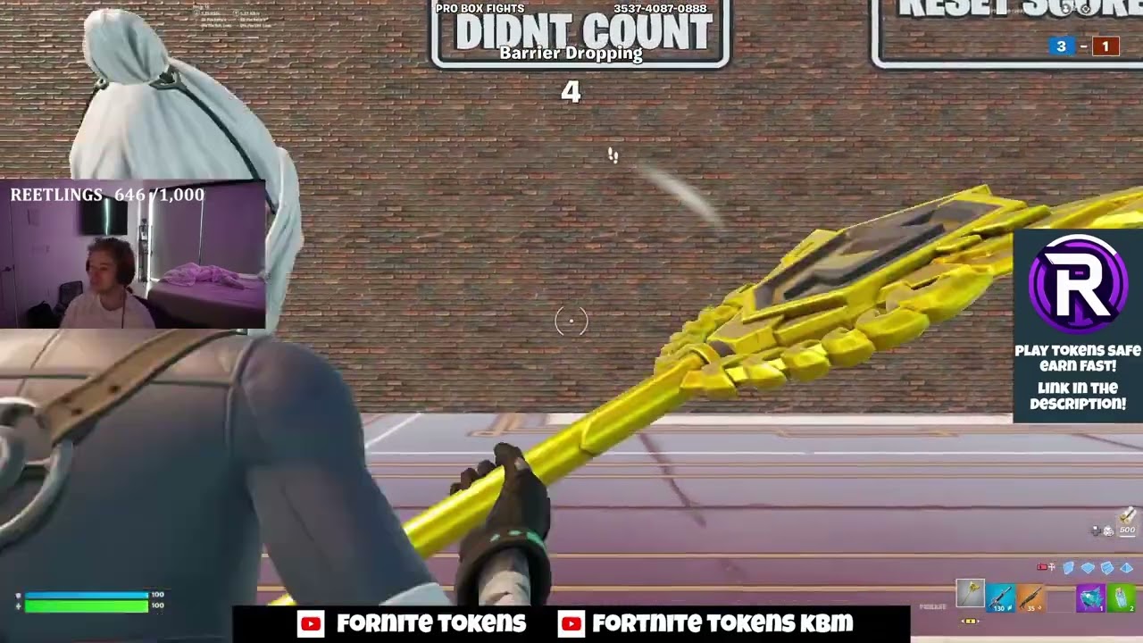 REET vs TWUNTI😳 (1v1 BOXFIGHT) | FORTNITE TOKEN