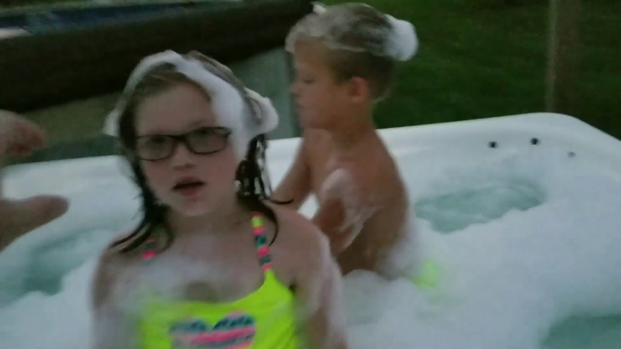 Bubble bath hot tub part with the crazy coop kids! YouTube