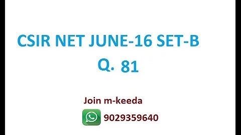 CSIR NET JUNE-16 (MS) SET-B Q.81 ABSTRACT ALGEBRA