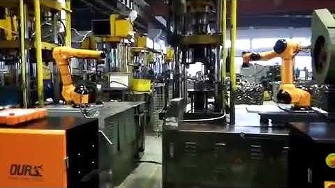 Progressive metal forming with collaborative robot AUBO