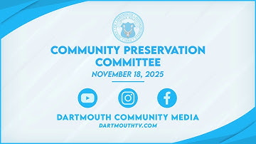 Community Preservation Committee Meeting - November 18, 2025