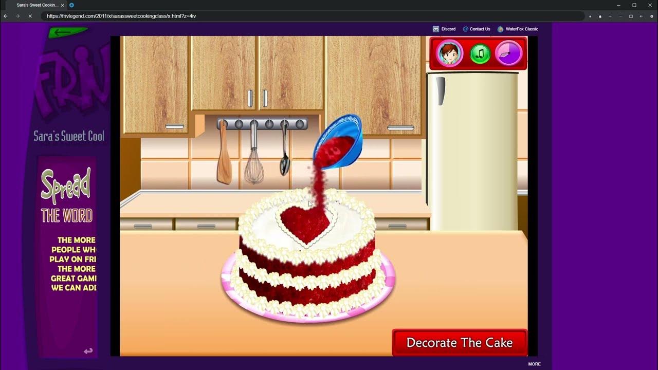 Sara's Sweet Cooking Class "Red Velvet Cake" Gameplay on Friv Classic