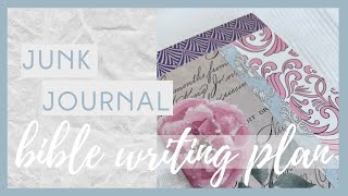 FREE Bible writing plan | make a traveler’s notebook style junk journal with me!  Using JUNK!