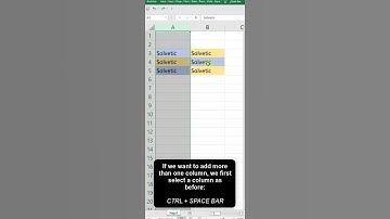 ✅ How to Insert Columns in Excel with Keyboard #Shorts