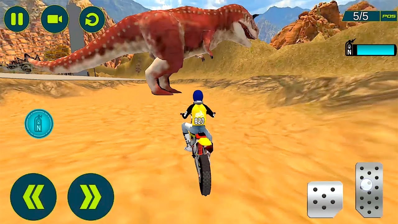 Offroad Dino Escape Heavy Bike Racing Game - Android Gameplay