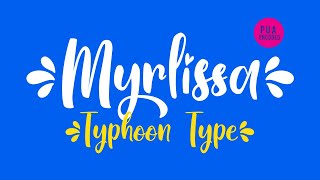 Typhoon Type | How to get  Splash  & Ligature on Myrlissa font with Illustrator (PUA encoded)