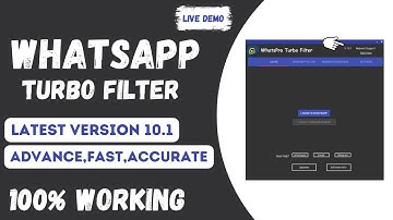 WhatsApp Bulk Number Filter Software | Whatspro turbo filter 100% working | Complete Tutorial |