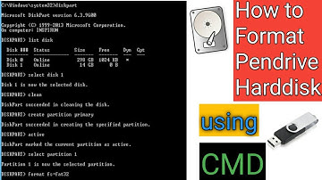 How To Format a Pendrive or Harddisk using CMD in hindi.Computer ki Hardisk Kaise Repair Kare ?