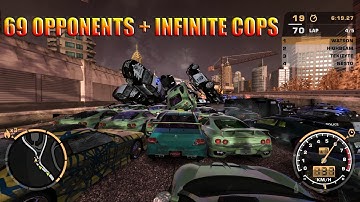 NFS Most Wanted REDUX V3 - Lancer Evo VIII VS 69 Opponents + Infinite Cops
