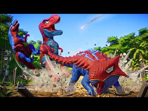 SpiderMan T-Rex vs I-Rex | Dinosaur Battle: Epic Battle of SuperHero Spiderman Dinosaurs