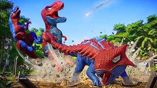 SpiderMan T-Rex vs I-Rex | Dinosaur Battle: Epic Battle of SuperHero Spiderman Dinosaurs screenshot 5