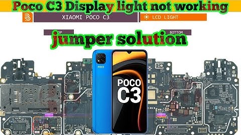 Poco C3 Display light not working problem jumper solution|#thesoilboy