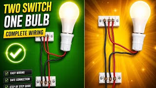 Staircase wiring || tow way switch 1bulb holder connection || Electric work