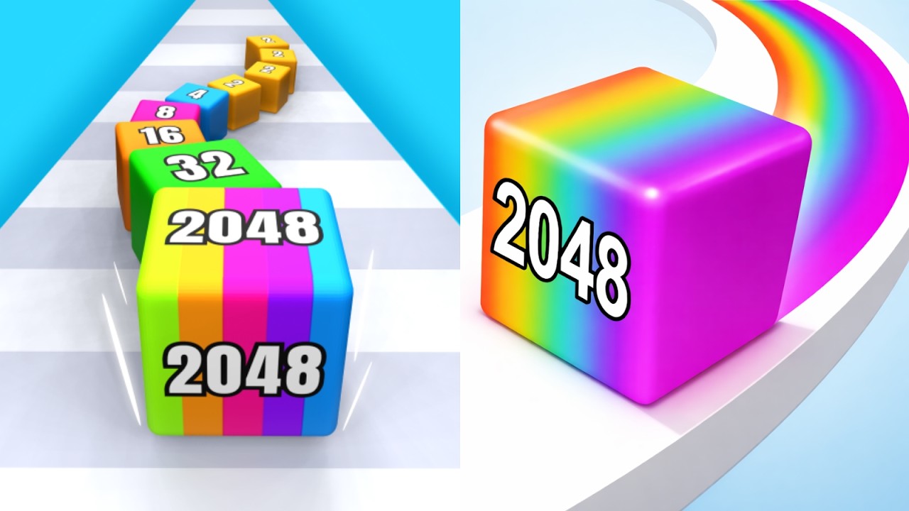 Jelly Tube Run 2048 vs Jelly Run 2048 | Android iOS Gameplay!