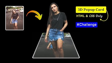 3D Popup Card In HTML And CSS | 3D Popup Image In HTML And CSS