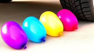 Experiment Car vs Balloon Smash Test 🎈🚘 | Crushing Crunchy & Soft Things by Car! screenshot 3