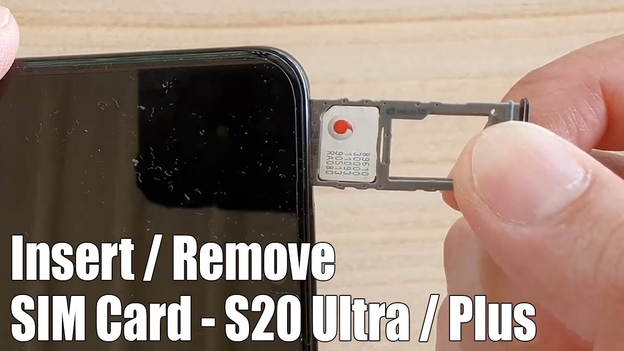 How to Remove / Insert a SIM Card on Galaxy S20 / Ultra / Plus - YouTube