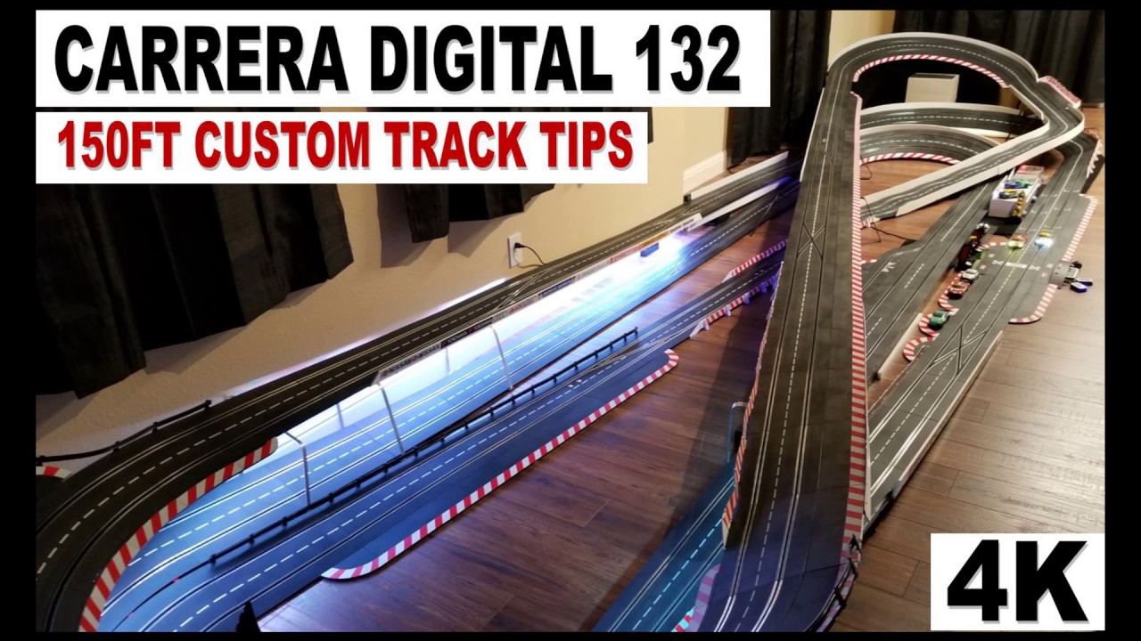 Carrera Digital 132 Track in 4K UHD Video - 150FT Custom Slot Car Track  Tips - YouTube