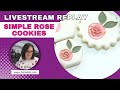 Simple rose cookies  live cookie decorating