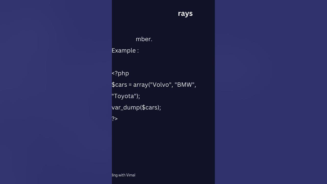What is an array in php |Array php| index array| associative array # ...
