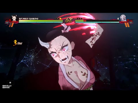 鬼滅の刃 ヒノカミ血風譚  竈門禰豆子（鬼化進行時） VS  累（下弦の伍）  対戦 （二本目） 【Demon Slayer】