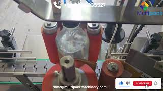 Three Roller type Square Bottle wrap around sticker labelling Machine | Precise labelling Machine |