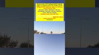 Meteoroloji'den, 29.01.2026 tarihinde  20 ile sarı kodlu uyarı