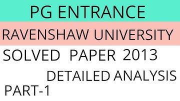 RAVENSHAW UNIVERSITY ODIA PREVIOUS YEAR PG ENTRANCE QUESTION DISCUSSION