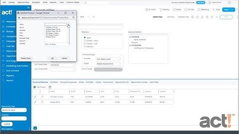 Act! CRM Classic Training Video - Creating Products