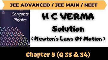 H C Verma Solutions Chapter 5 Q 33 & Q34  (Newton