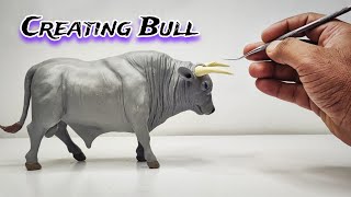 DIY Bull: How to make Bull with clay, clay modelling, clay art