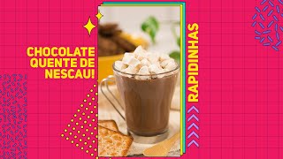 CHOCOLATE QUENTE DE NESCAU CREMOSO SEM MAIZENA | Receitas de Minuto #shorts