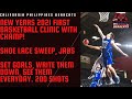 New years 2021 basketball clinic with grant corsi  set goals shoelace sweep 200 shots per day