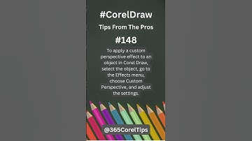 #148 How do you apply a custom perspective effect to an object in Corel Draw?