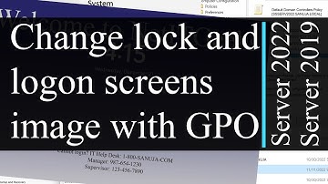 How to force change Windows lock screen and logon image (GPO) - Windows Server 2022 | Windows 11