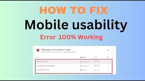 How to Fix mobile usability Error | Text too small to read | Clickable elements too close together