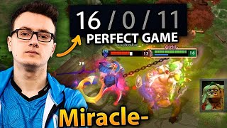 MIRACLE crushes the Enemy with his INSANE PUDGE Perfect Game dota 2