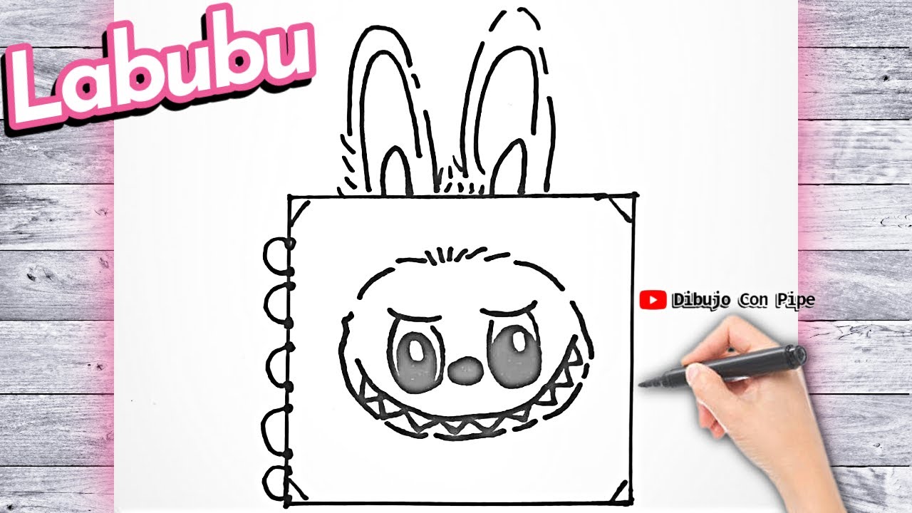 Как нарисовать блокнот в стиле каваи-лабубу