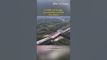21,000-ton bridge successfully rotated into place