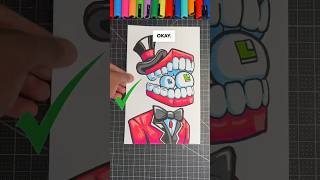 Drawing The Amazing Digital Circus With Posca Markers ! 😍 #shorts #art