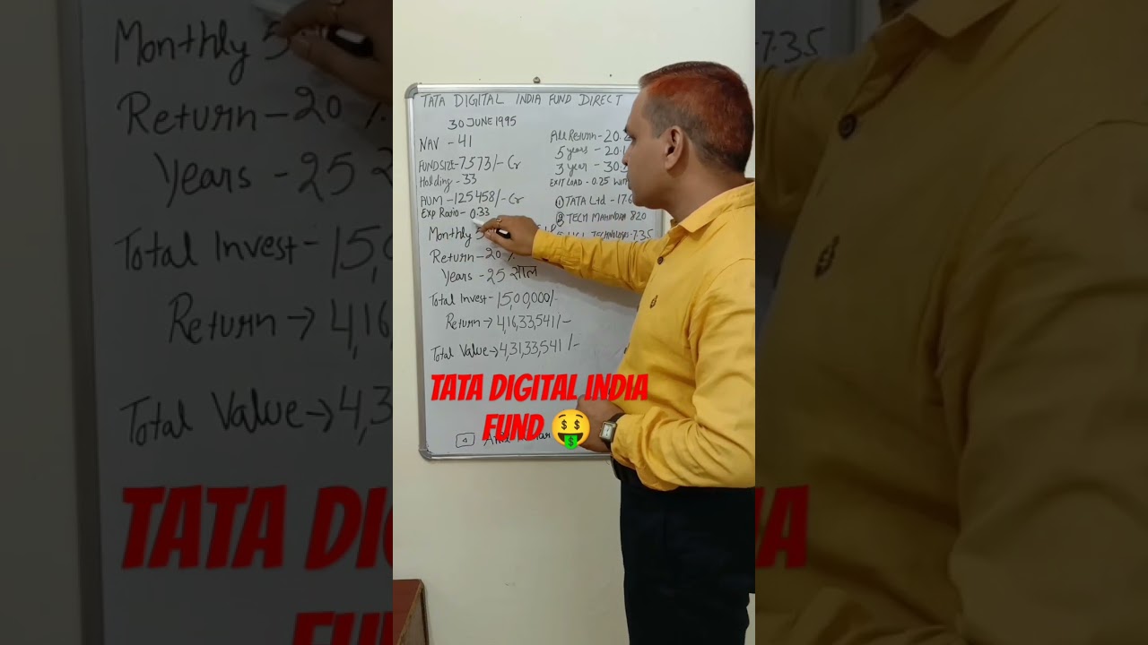 करोड़पति बनाने वाला BEST MUTUAL FUND 🤑 | Tata Digital India fund direct growth 💸💰