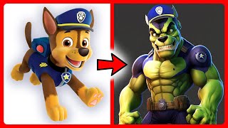 PAW PATROL as HULK 🦴 All Characters