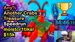 Another Crab's Treasure moistcr1tikal $15k Speedrun Challenge in 34:46 🦀 My First Sub 35m