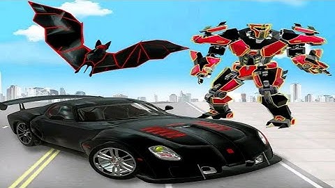 Flying Car Robot Bat Transforming Game 2021 - Android Gameplay