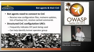 OWASP AppSec USA 2010: P0w3d for Botnet CnC 2/3