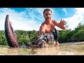 GIANT CRAB! Barehanded Catch &amp; Cook